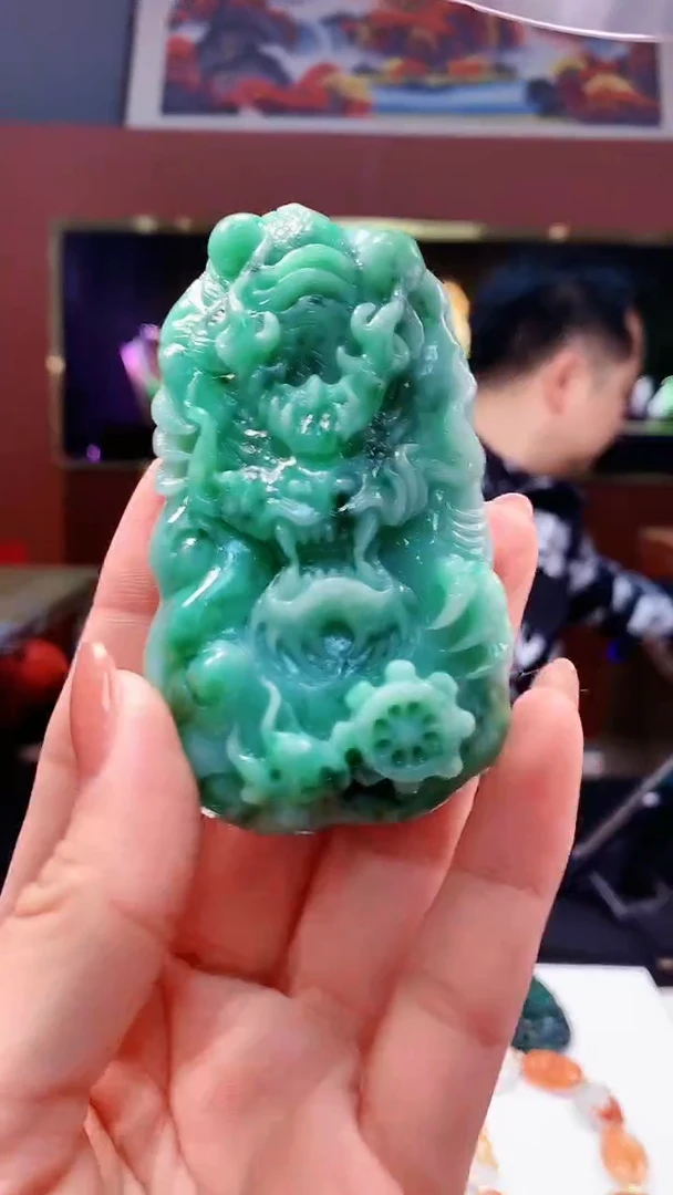 【闪购商品】定制翡翠未镶嵌1034hm-毛货挂件35