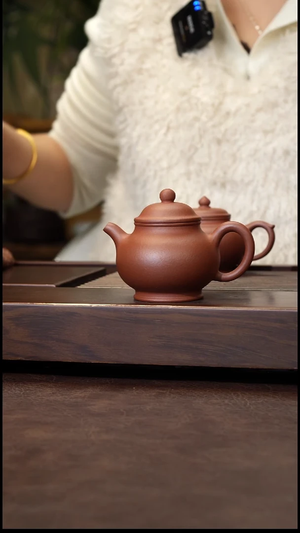 茶壶紫砂底槽清小潘壶-130cc左右