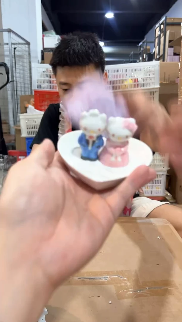 瓷片原盒kt猫结婚首饰盘