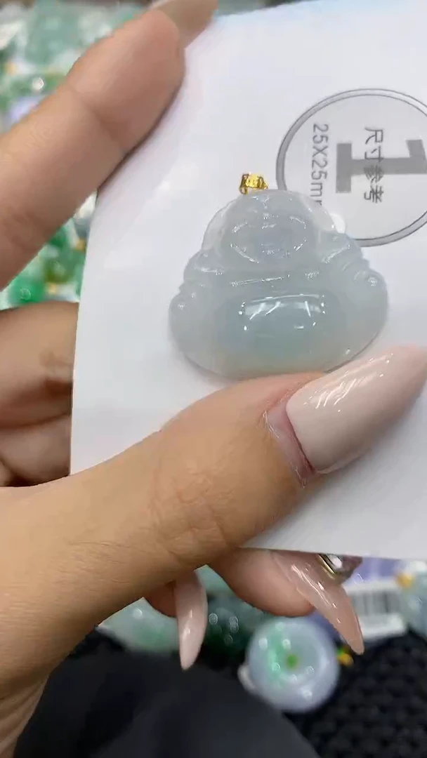 颈饰18K金镶嵌翡翠111111111111