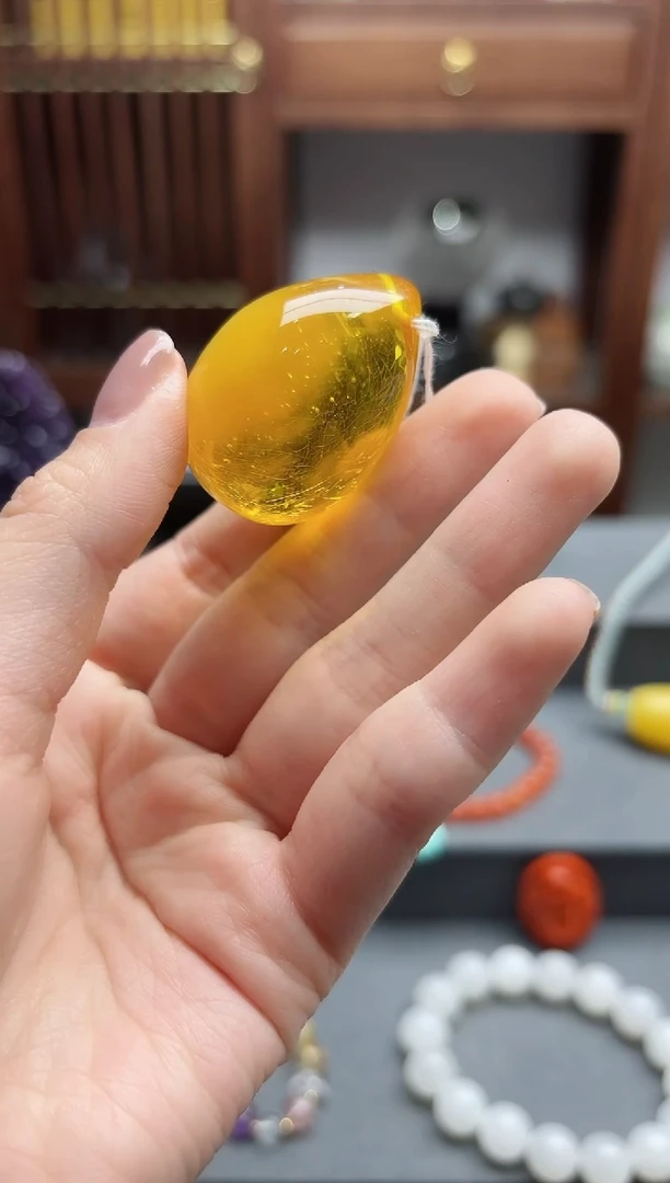 【闪购商品】蜜蜡颈饰未镶嵌蜜蜡水滴吊坠DY编绳