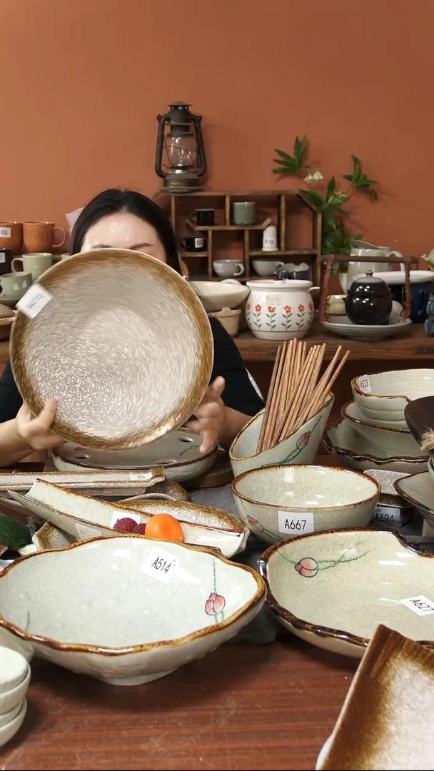 陶瓷A416 一只陶瓷斗笠碗28CM可能微瑕