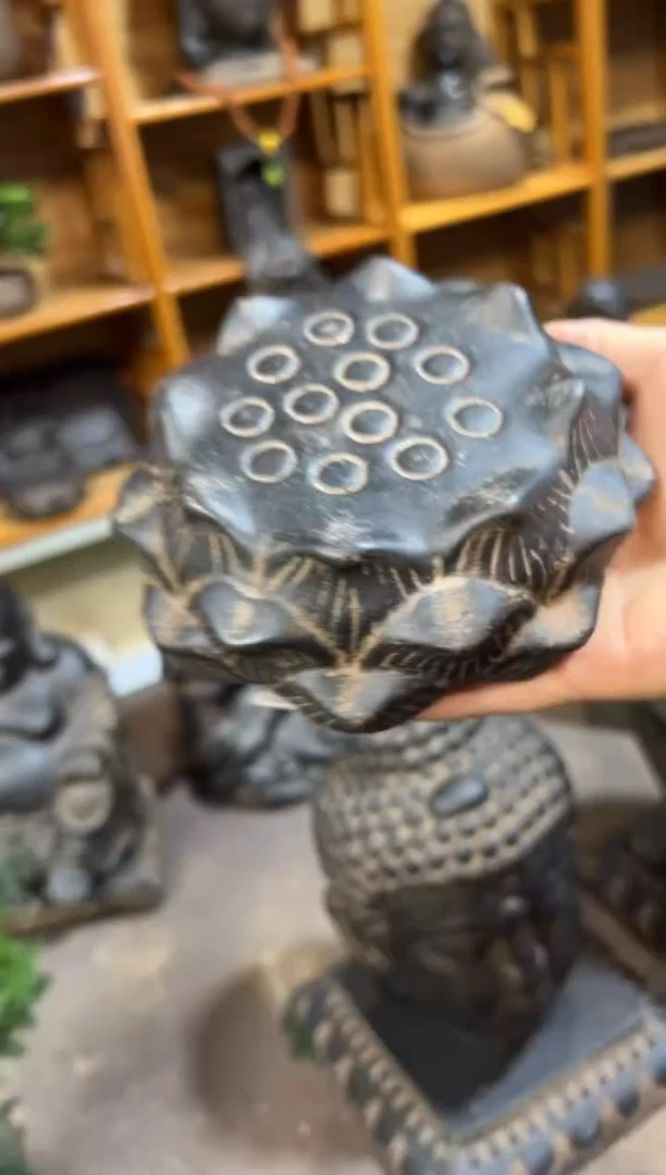 陶土【火山泥】莲蓬实心底座