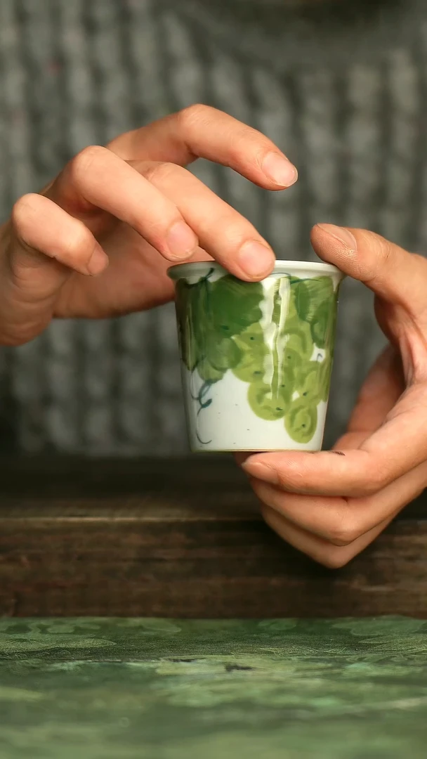 青诗集手工手绘瓷器