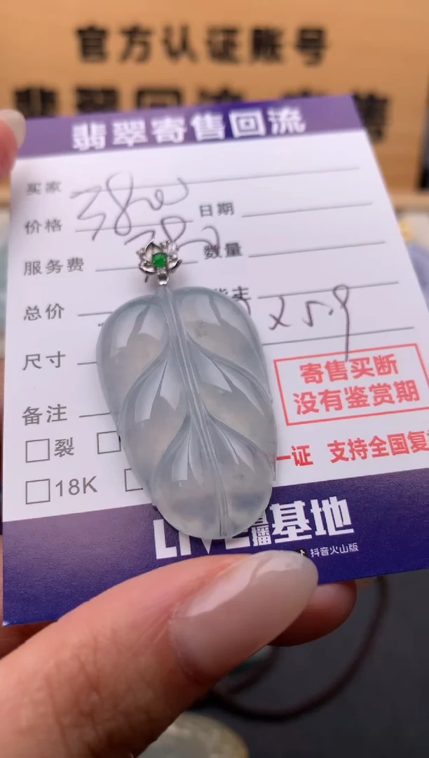 翡翠18K金镶嵌颈饰10133995