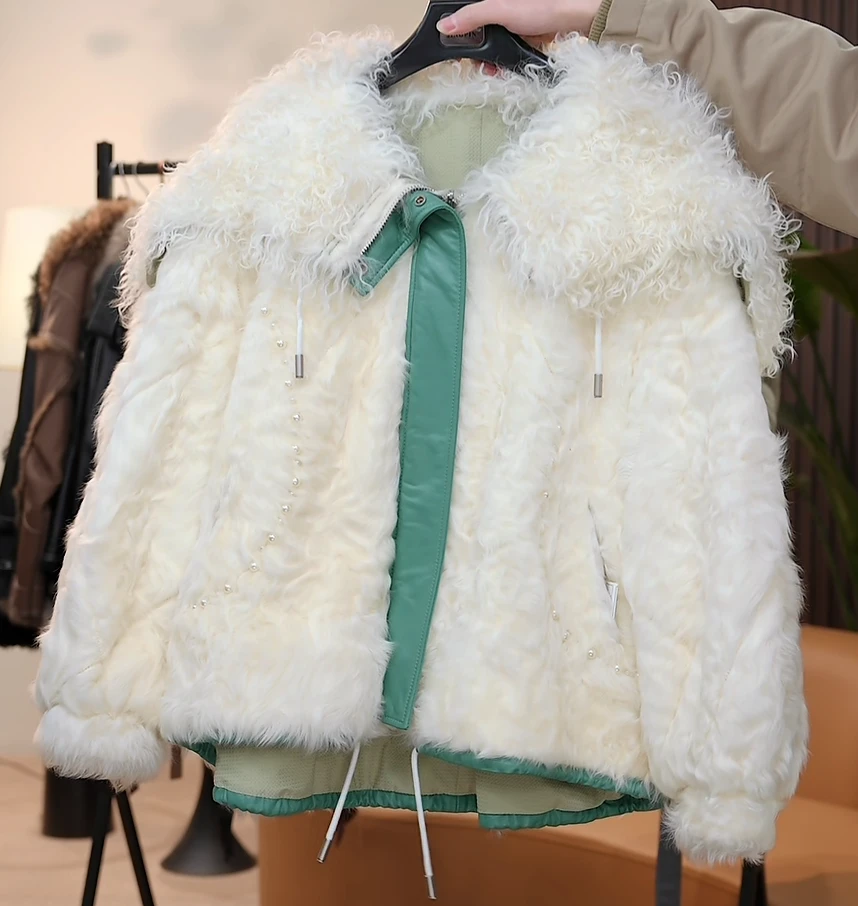 【茅茅专属】L23757羊毛皮皮草外套