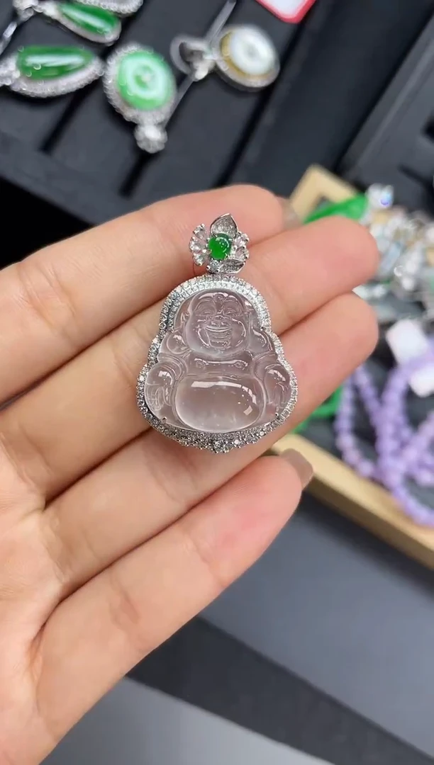 18K金镶嵌挂件翡翠YL-32