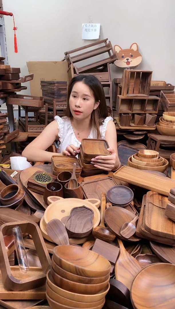 木  南美胡桃木小方盘13*13*2cm