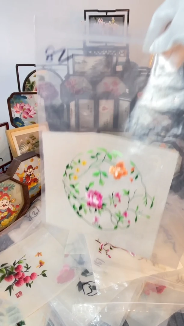织绣纯手工苏绣双面绣绣布82