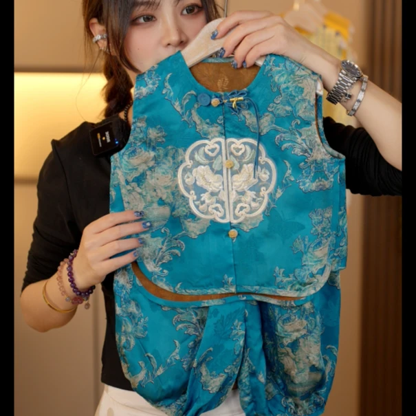 【青出于蓝】2025夏季新品儿童国风提花周岁服新中式汉服MJX256263