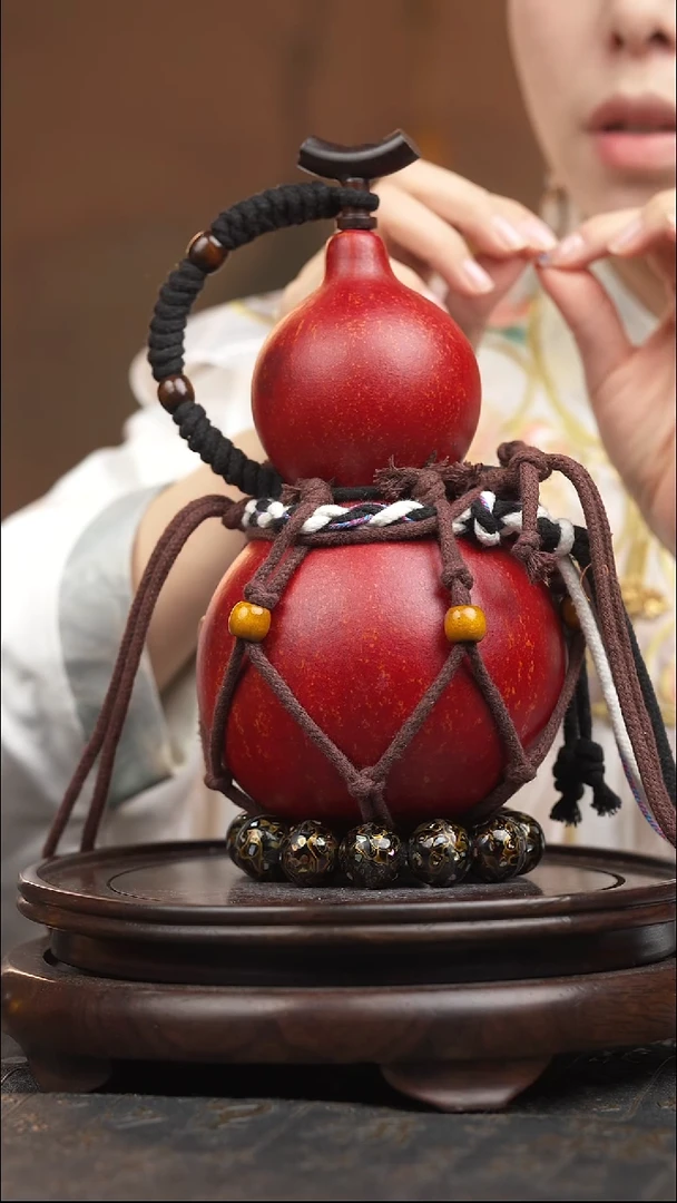 593号大漆酒葫芦一物一拍【双福双禄】<小葫芦择优发>