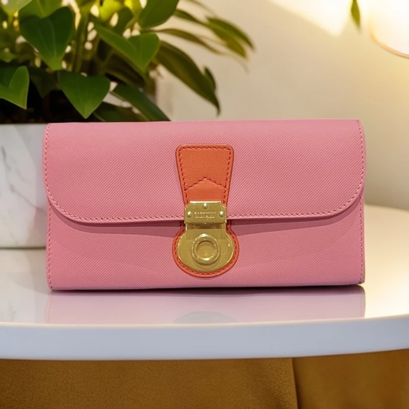 99新 BURBERRY/博柏利  粉色钱包 1258 8103