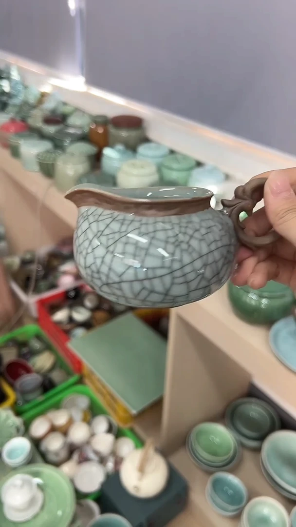 龙泉云间青瓷小米茶器