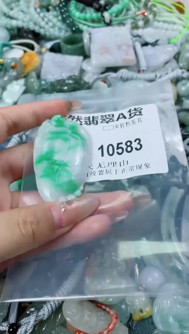翡翠未镶嵌颈饰10583