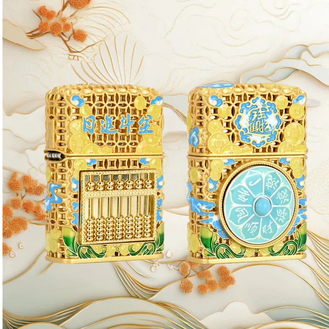 佐罗夜光日进斗金算盘盔甲防风打火机无油Z-902TJRJDJ