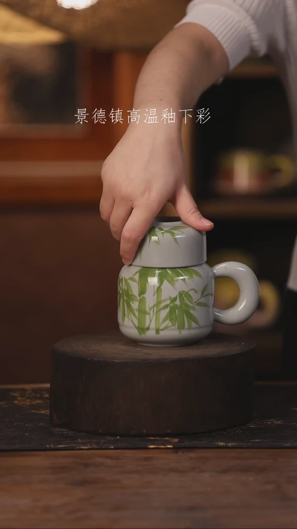 陶瓷景德镇高温釉下手绘陶瓷232
