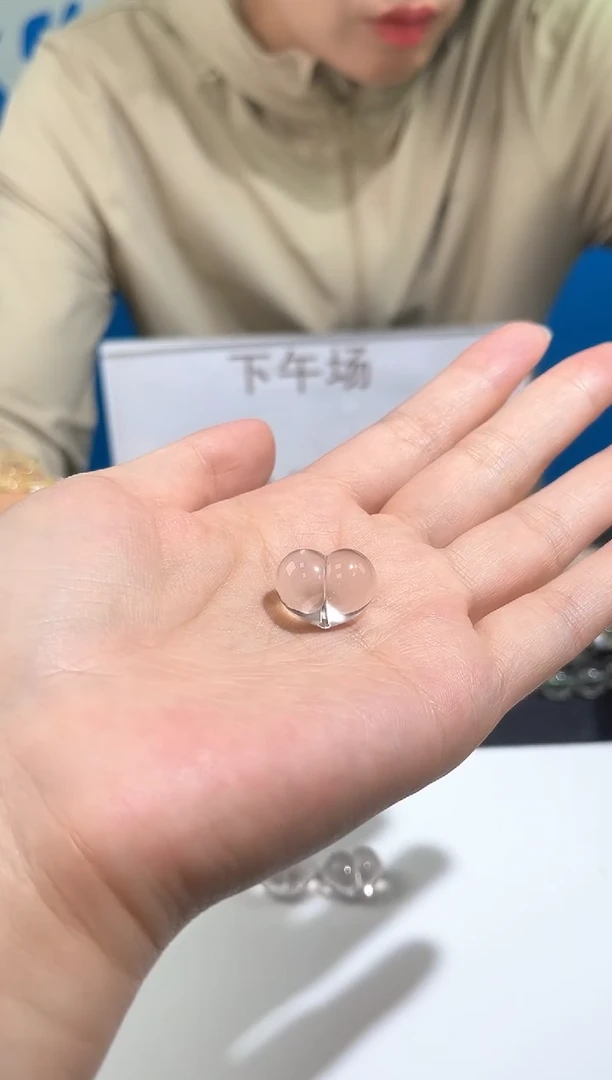 未镶嵌手链水晶59号利姆利亚白水晶爱心屁桃单颗配件大号