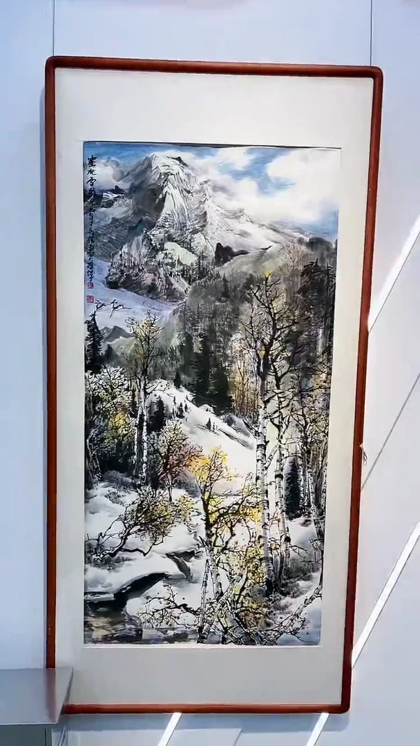 【闪购商品】绘画李长胜绘画8平尺白桦林邮集作品