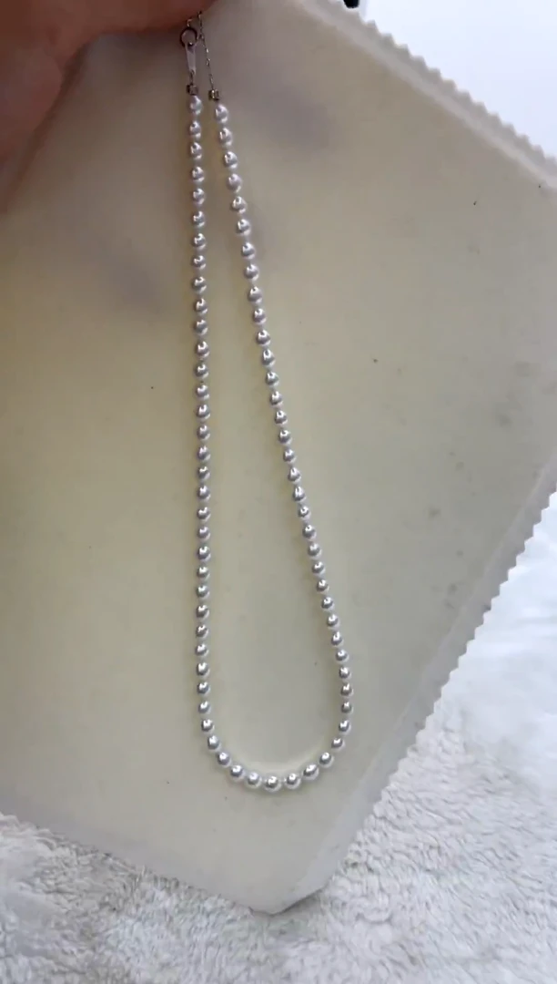 颈饰银S925镶嵌淡水珍珠5-6