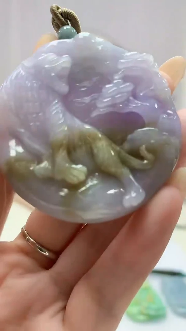 定制翡翠未镶嵌4852DD-毛货挂件44