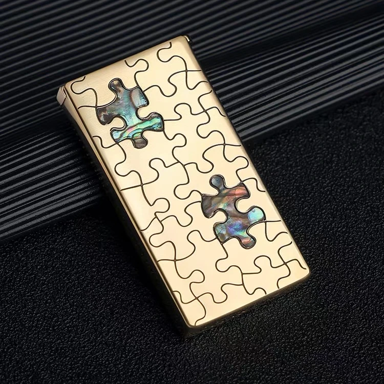 ZORRO佐罗超薄升降机彩贝拼图创意复古男士打火机