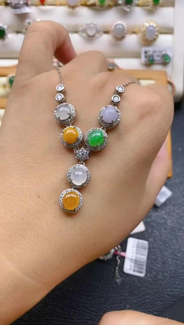 银S925镶嵌戒指翡翠1