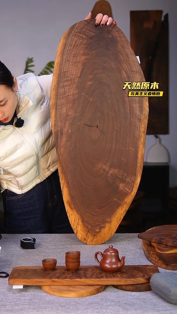 木北美黑胡桃原木.干裂疤结不属于商品质量问题完美主义者慎拍