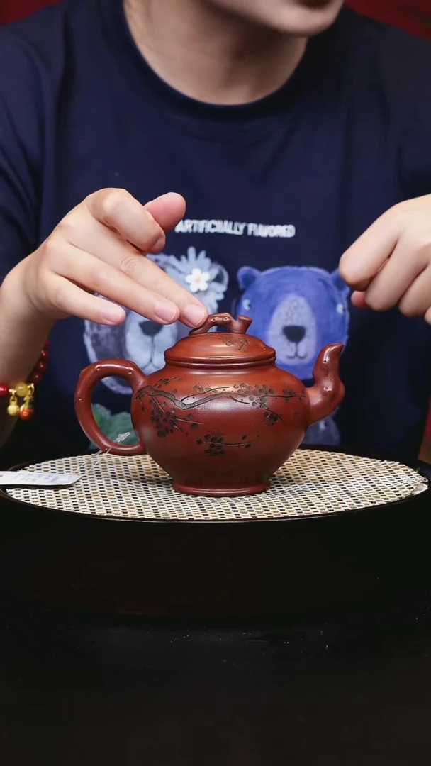茶壶紫砂龙血砂报春壶