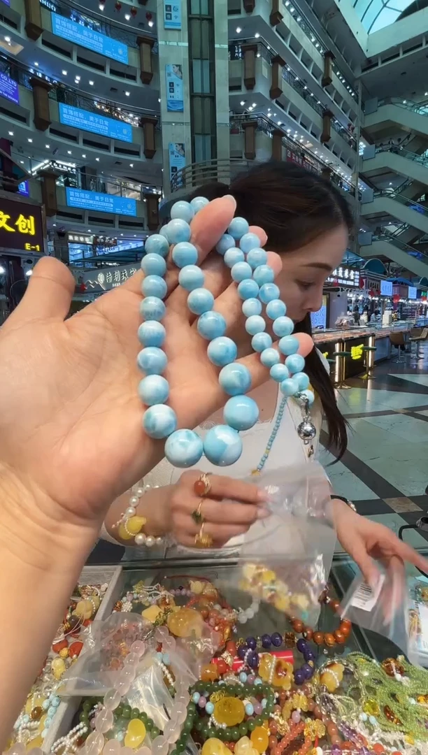 未镶嵌针钠钙石（海纹石）项链【多样性发一】