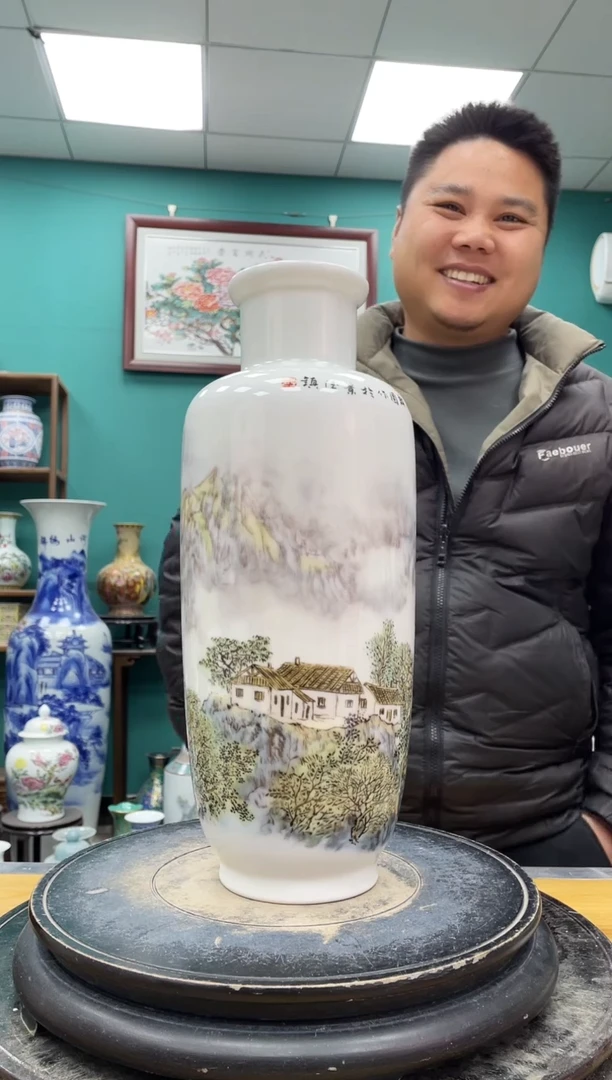 摆件302山水陶瓷摆件