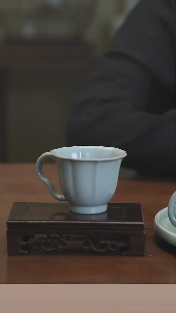 【闪购商品】清凉寺原产地仿古釉手工汝瓷咖啡杯