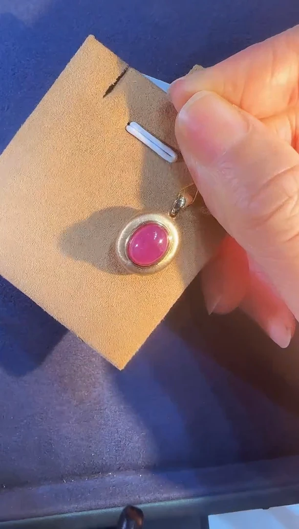 【闪购商品】红宝石吊坠(不含链)18K金镶嵌严选-星光红宝石吊坠