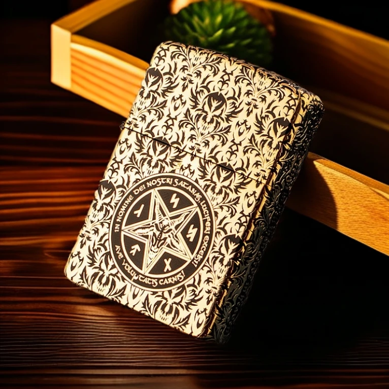 鎏金长角牛星煤油打火机创意个性时尚男士礼品升级防风口