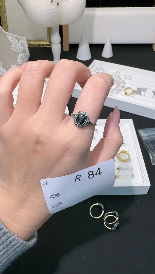 【闪购商品】辉石戒指银S925镶嵌多样性发一R84