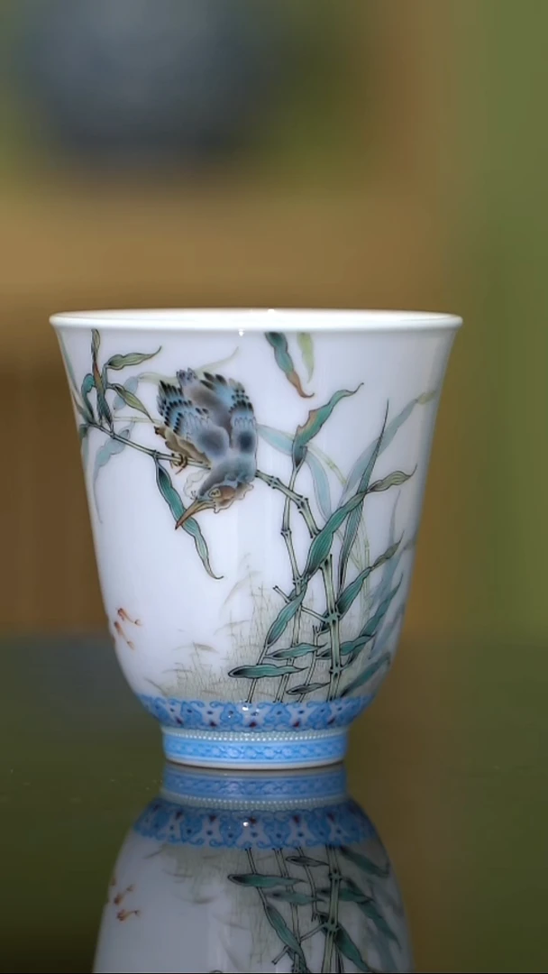 瓷片一儒堂-单翠铃铛杯