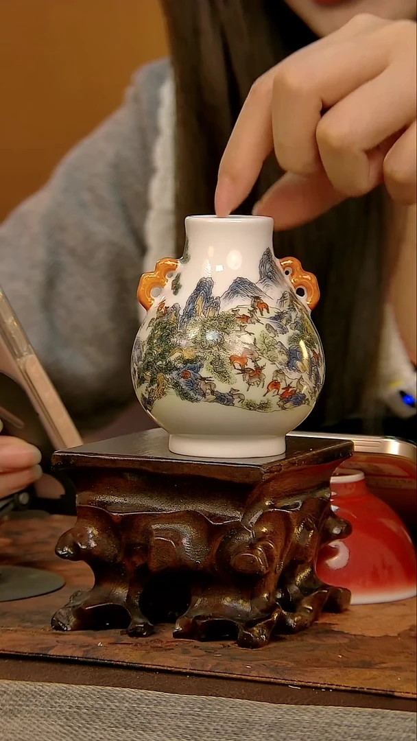 瓷片景德镇陶瓷百鹿尊