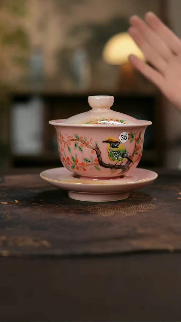 景德镇陶瓷杯碗柴烧多人