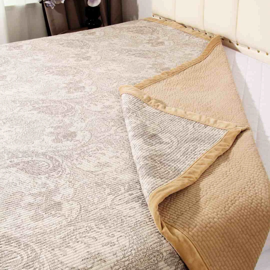 秋冬保暖新款双面莫代尔婴儿绒床盖冬季加绒加厚卧室榻榻米床单