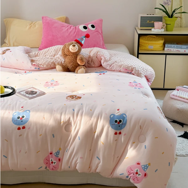 POCKET PIG/布袋猪【曲奇饼】云感针织针织豆豆被安抚被套件