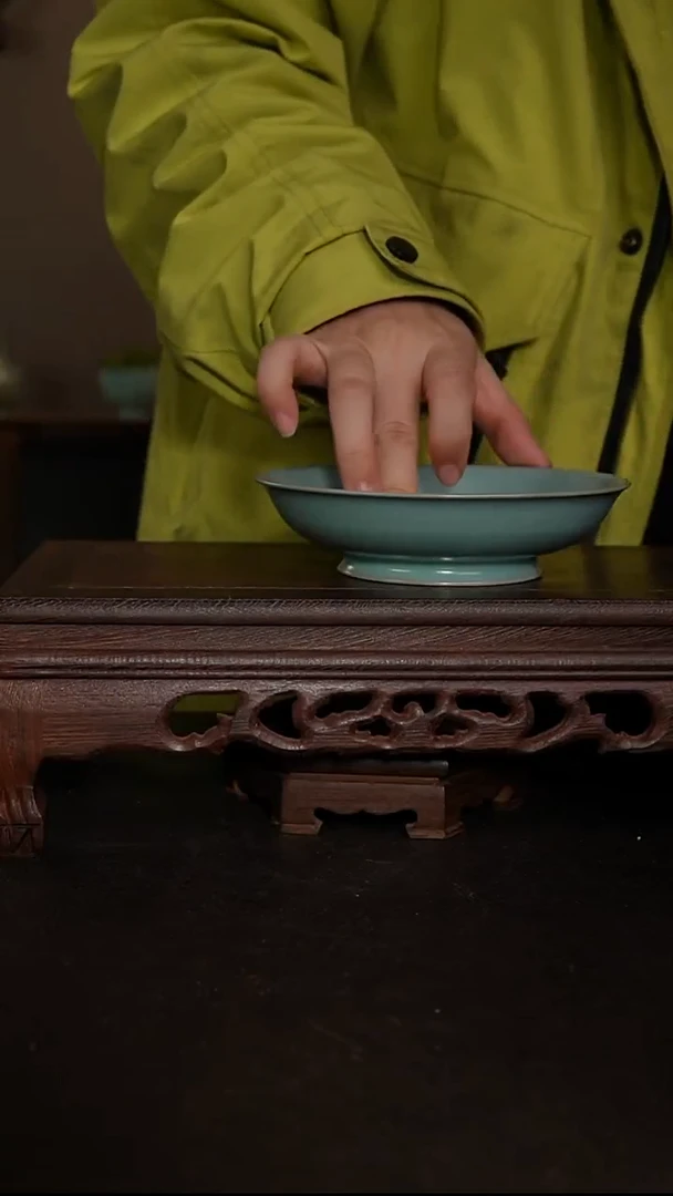 摆件陶原产地原矿仿古釉手工寿成盘