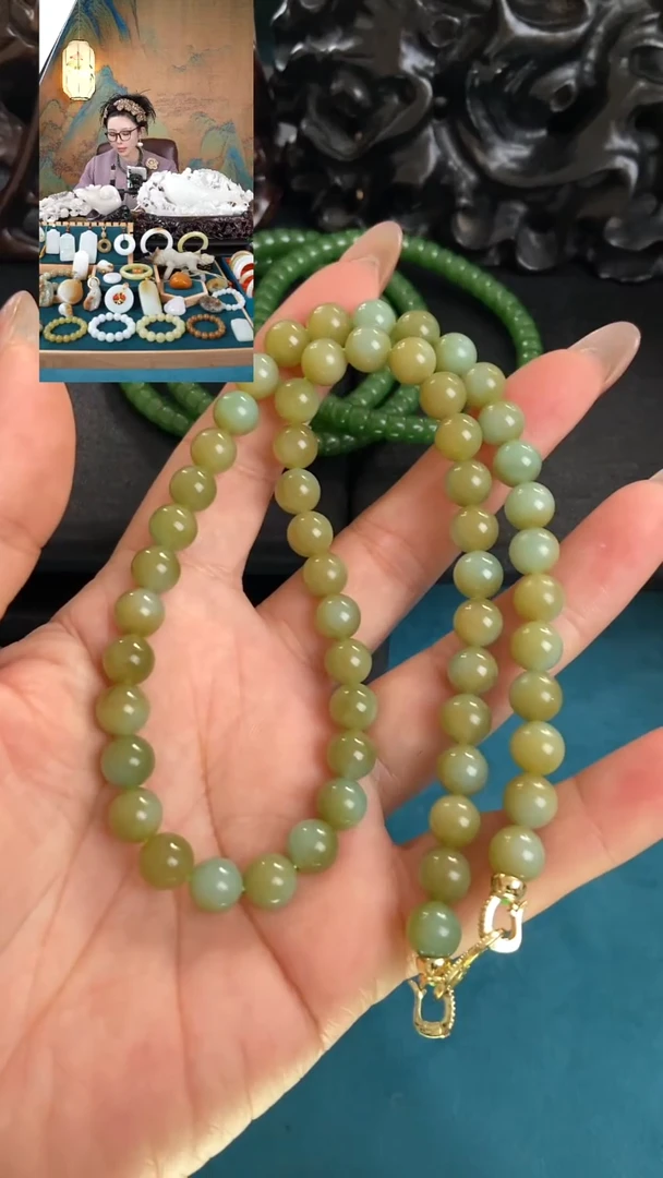 未镶嵌手链和田玉珠子