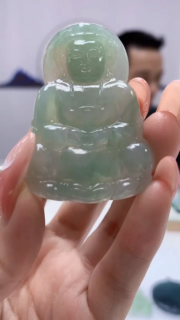 【闪购商品】定制翡翠未镶嵌3916DD-毛货挂件93