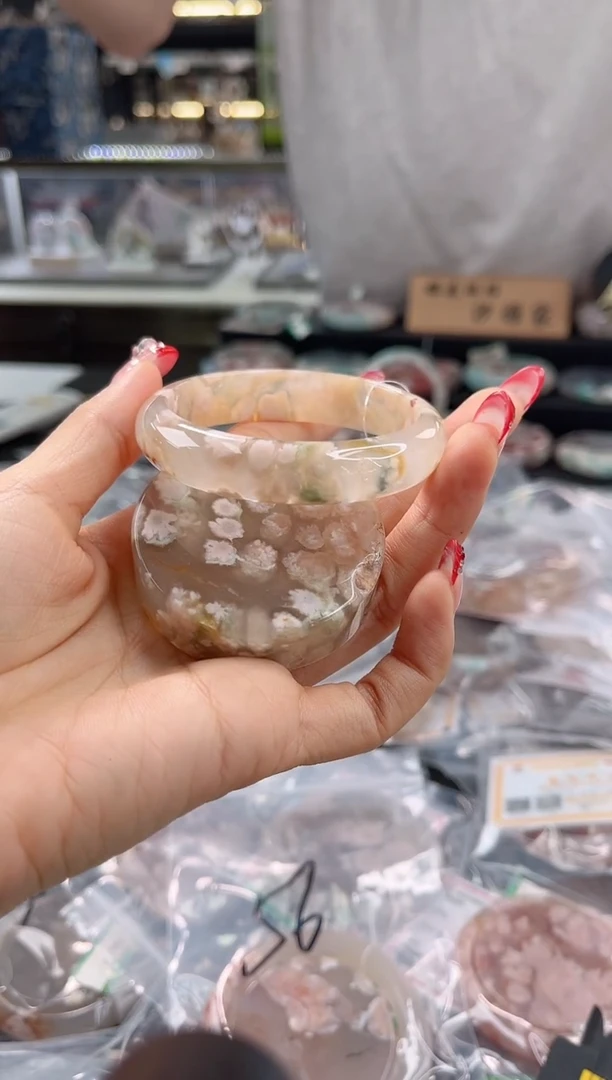 未镶嵌手镯石英质玉54圈口（赠品镯心）696235124