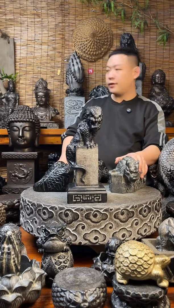 石材吸水兽立柱天然青石雕刻