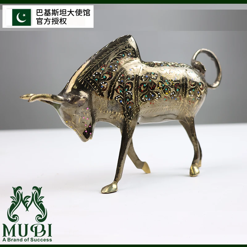 【大牛】巴基斯坦斗牛工艺摆件