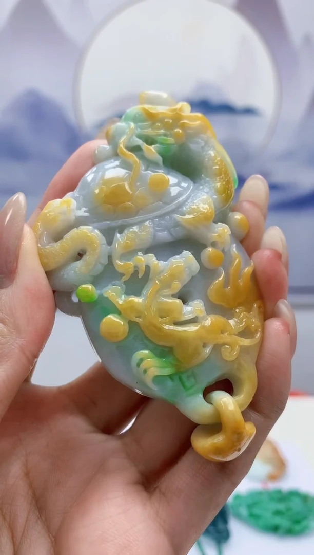 定制翡翠未镶嵌5159MM-毛货挂件121