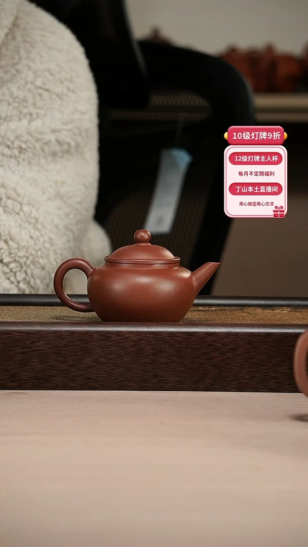 【闪购商品】紫砂茶壶笠帽水平 紫泥