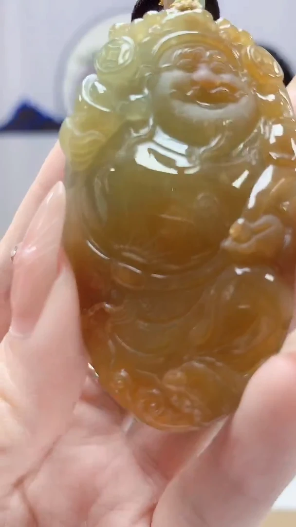 未镶嵌定制翡翠小**.5060DD-毛货挂件