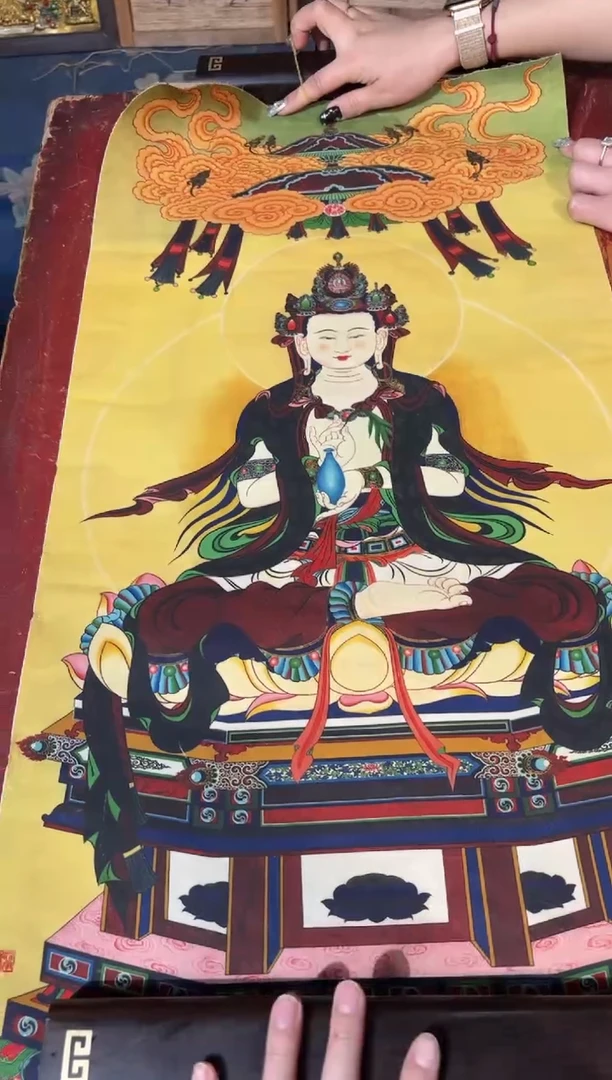卷轴画龙妹的唐卡tk16