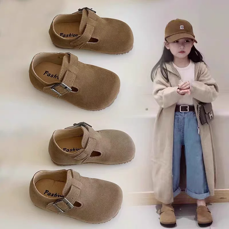 ABC儿童勃肯鞋2025春秋季新款皮鞋中大童防滑男童宝宝豆豆鞋软底